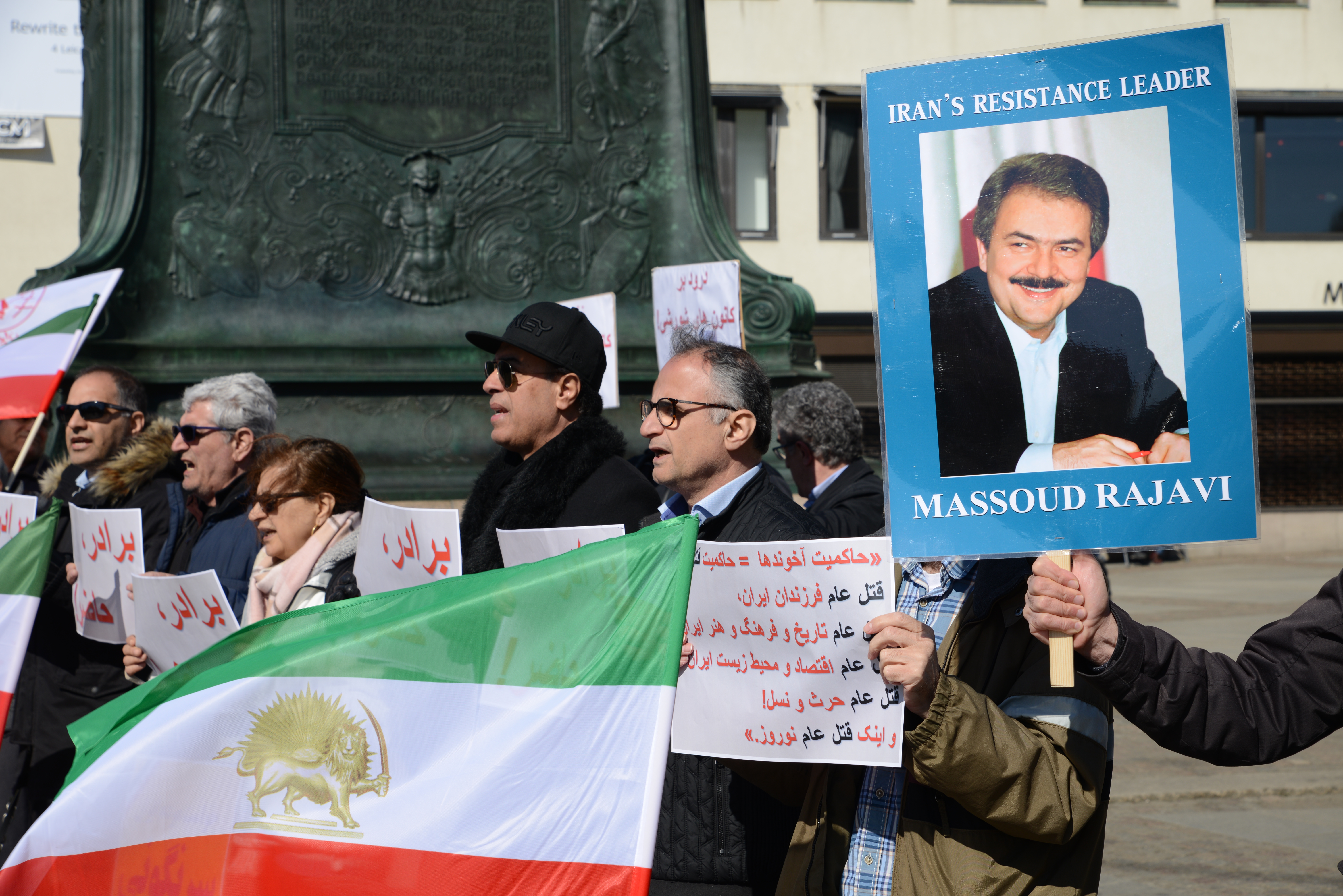 Stödaktion i Göteborg för folkliga protester i Iran, den 13 april
