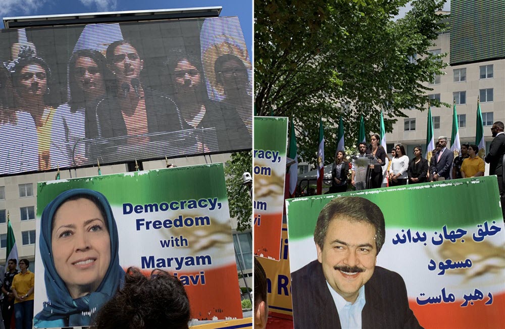 Solidaritetsmarsch i Washington DC för regimskifte i Iran, 21 juni
