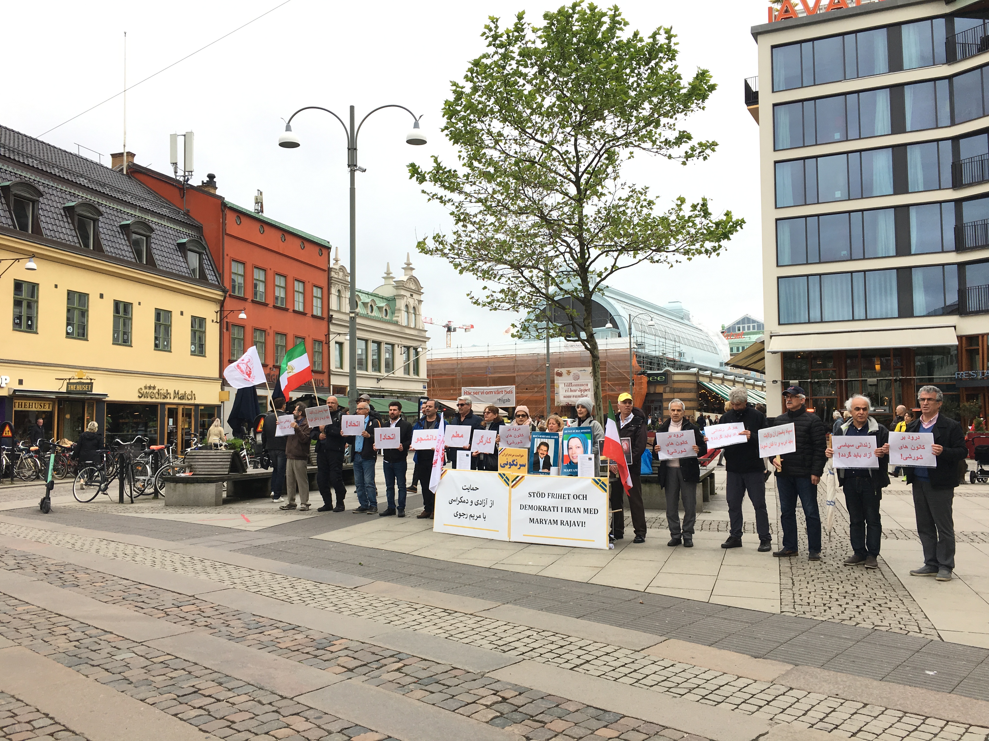 Stödaktion i Göteborg för folkliga protester i Iran, den första juni