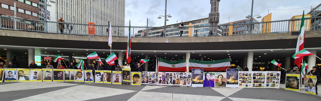 Manifestation, Sergels torg, 21 okt: Svensk- o exiliranier, sympatisörer till Iranska motståndsrörelsen, stöder iranska folkets uppror, frihetskamp och en demokratisk revoltuion i Iran.