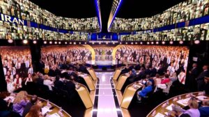 Oppositionsledaren och NCRI:s valda president, Maryam Rajavi talar vid Iranska nationella motståndsrådets (NCRI) årliga världsmöte till stöd för ett fritt och demokratiskt Iran i Paris den 29 juni.