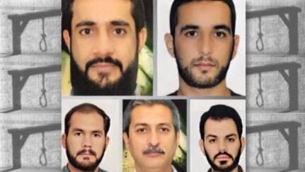 Den iranska regimen avrättade Farhad Shakeri, Abdolhakim Gorgij, Abdolrahman Gorgij, Taj Mohammad Khormali, och Malek Ali Fadaei genom hängning i den 8 april 2025 efter tio år i Vakilabad-fängelset i staden.